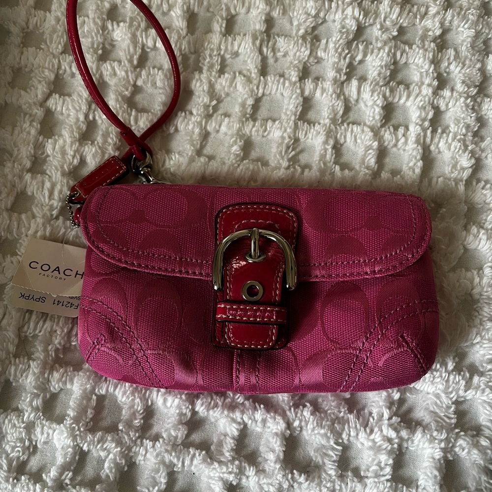 Coach pink wallet wristlet